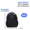 Mochila Espalda Escolar 18" Futbol Negra/Celeste - Zaphir - Image 2