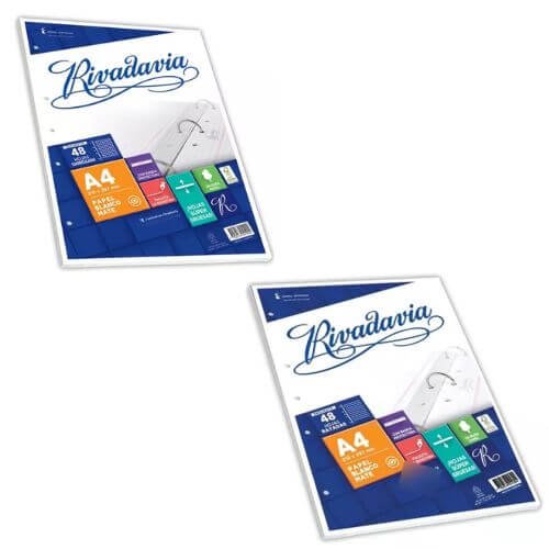 Repuesto De Hojas A4 Reforzada 48 Hojas - Rivadavia