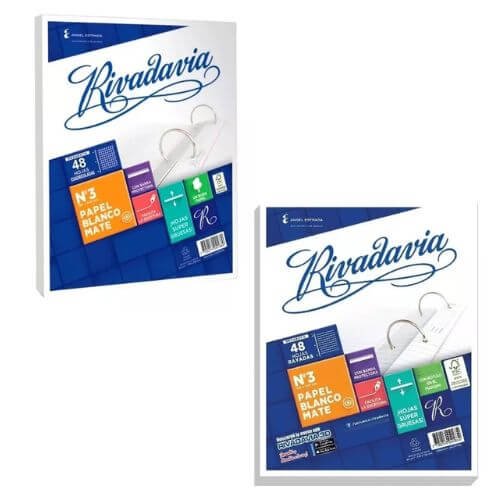 Repuesto De Hojas Escolar Nº3 48 Hojas Reforzada - Rivadavia