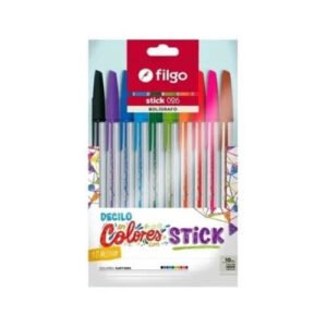 Lapicera Stick 026 Colores Surtidos X10 Filgo