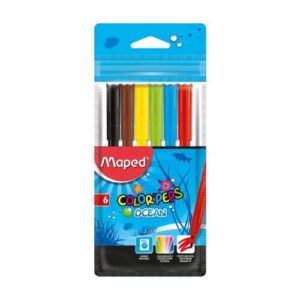Fibras Maped Ocean Escolares Colores Pack X6