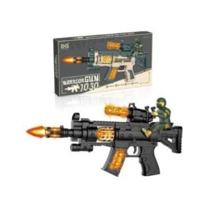 Pistola Ametralladora Arma Con Luz Y Sonido Miliar Muñeco