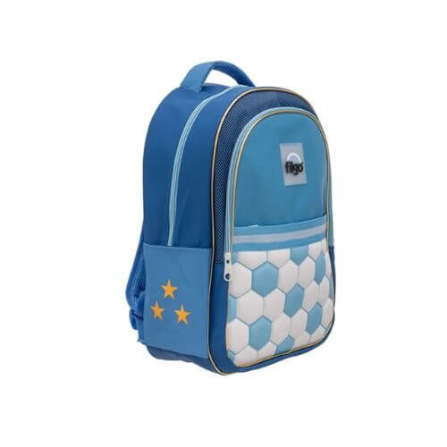 Mochila Escolar Espalda 18″ Starpak Futbol Celeste/Blanco Filgo - Image 2
